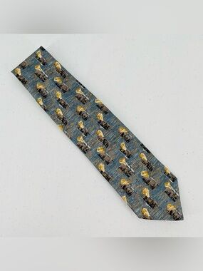 Ermenegildo Zegna Italian Yellow Calla Lily Silk Tie Professional Office Work